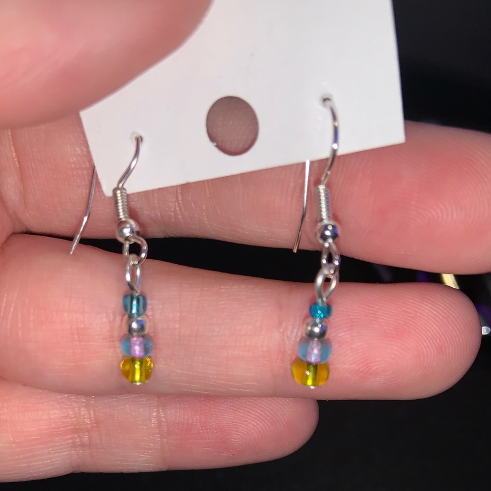 Beaded dangle earrings